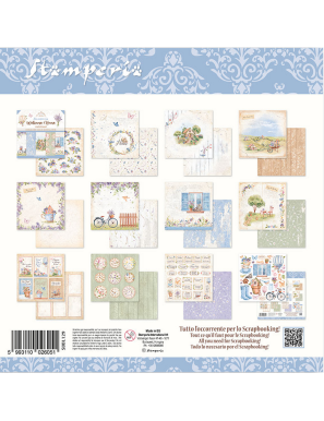 Pochette de 10 feuilles recto verso Welcome Home Stamperia