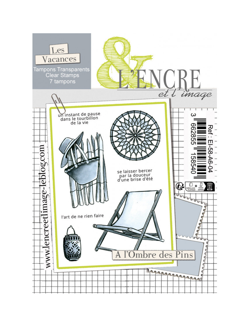 Tampons clear “A l'ombre des pins” – L’Encre et l’Image