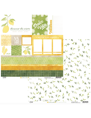 Pochette de 9 feuilles recto verso Citronnade - HA PI Little fox