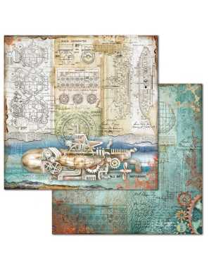 Pochette de 10 feuilles recto verso Sea World Stamperia