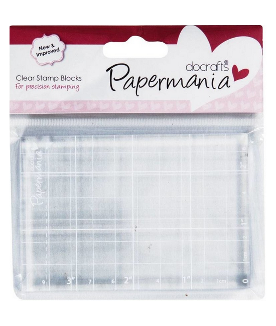 Bloc acrylique pour tampons clear et non montés PAPERMANIA