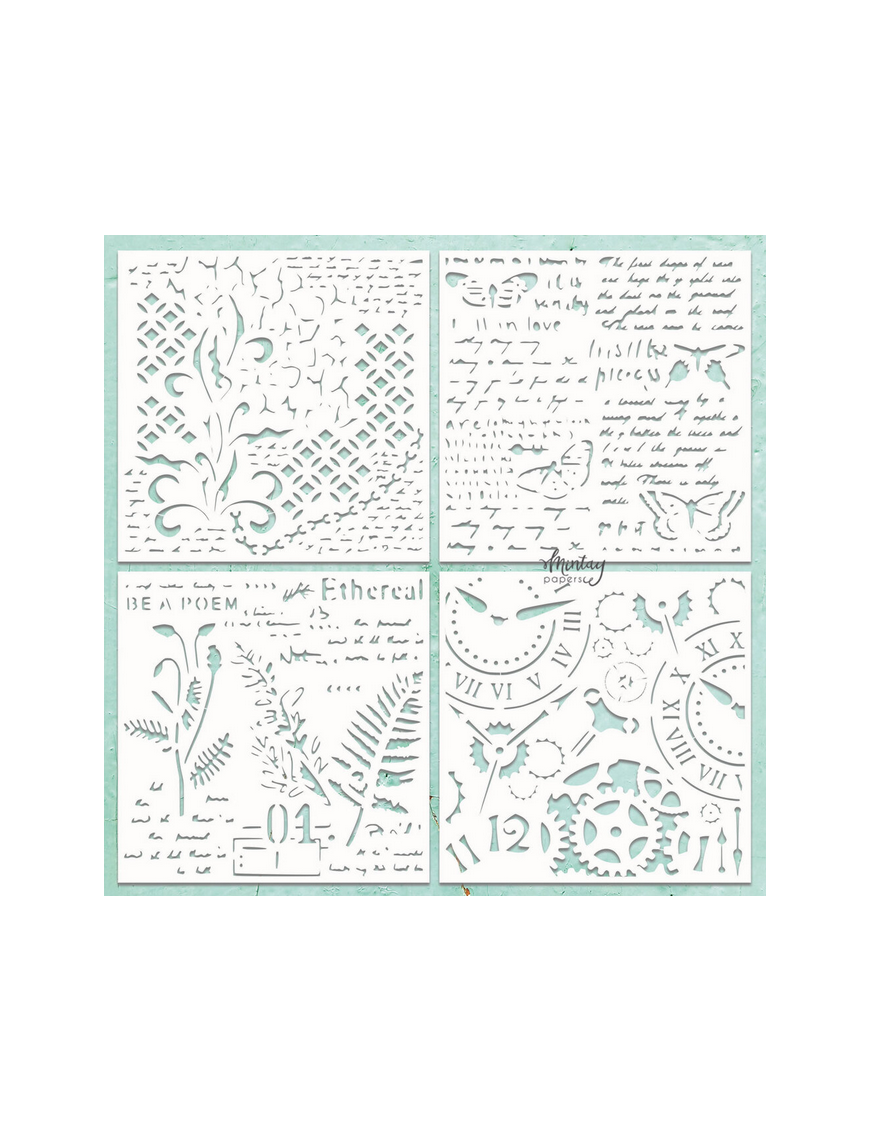 Die-cuts en chipboard vintage, steampunk, botanique - MINTAY