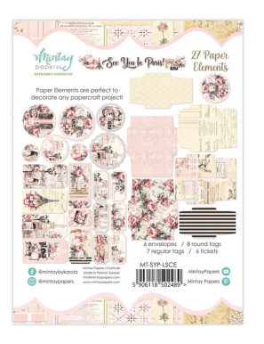 27 embellissements papier See you in Paris