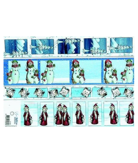 papier à découper vacances à la neige carterie