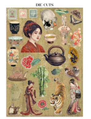 Bloc Junk journal collection Oriental garden - STAMPERIA
