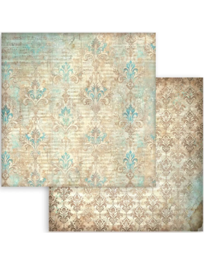 Pochette de 10 feuilles recto verso maxi background Stamperia Symphony