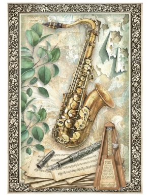 8 papiers de riz A6 Symphony Stamperia