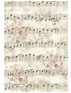 8 papiers de riz A6 Symphony background Stamperia