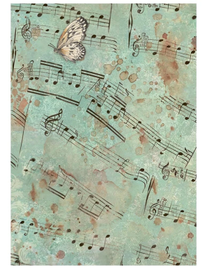 8 papiers de riz A6 Symphony background Stamperia