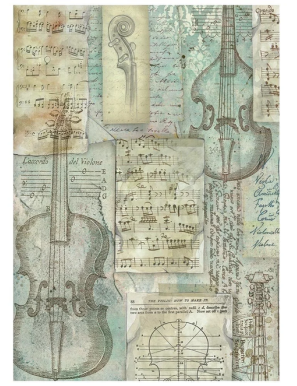 8 papiers de riz A6 Symphony background Stamperia