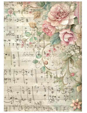 8 papiers de riz A6 Symphony background Stamperia