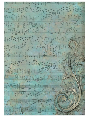 8 papiers de riz A6 Symphony background Stamperia