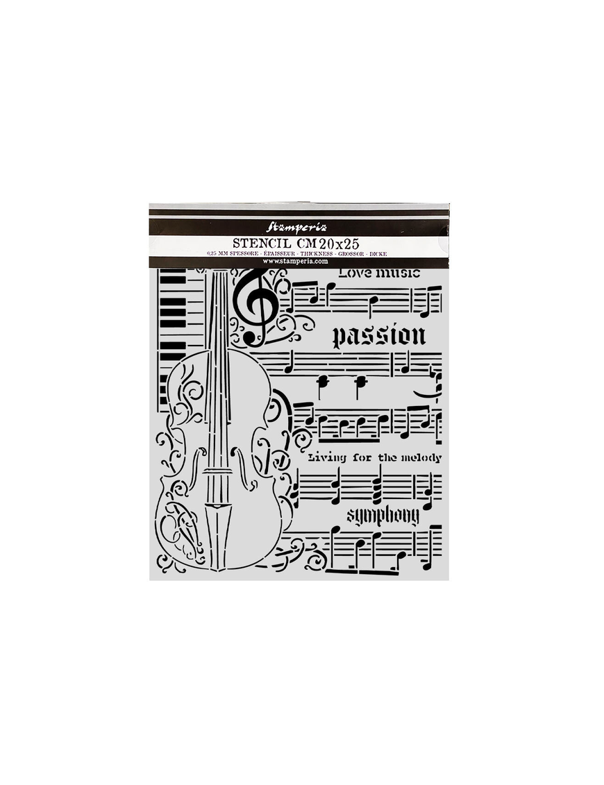 Pochoir stencil Symphony Violon - STAMPERIA