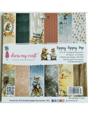 Bloc de 24 feuilles recto Tippy tippy tap Dress my craft