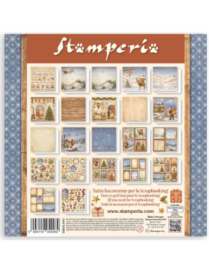 Pochette de 22 feuilles recto Stamperia Silent night
