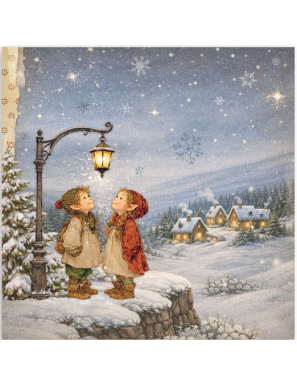 Pochette de 22 feuilles recto Stamperia Silent night