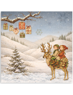 Pochette de 22 feuilles recto Stamperia Silent night
