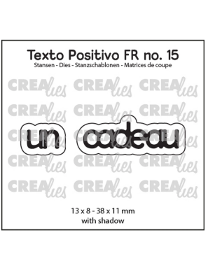 Die Crealies Texto Positivo Un cadeau POSFR15