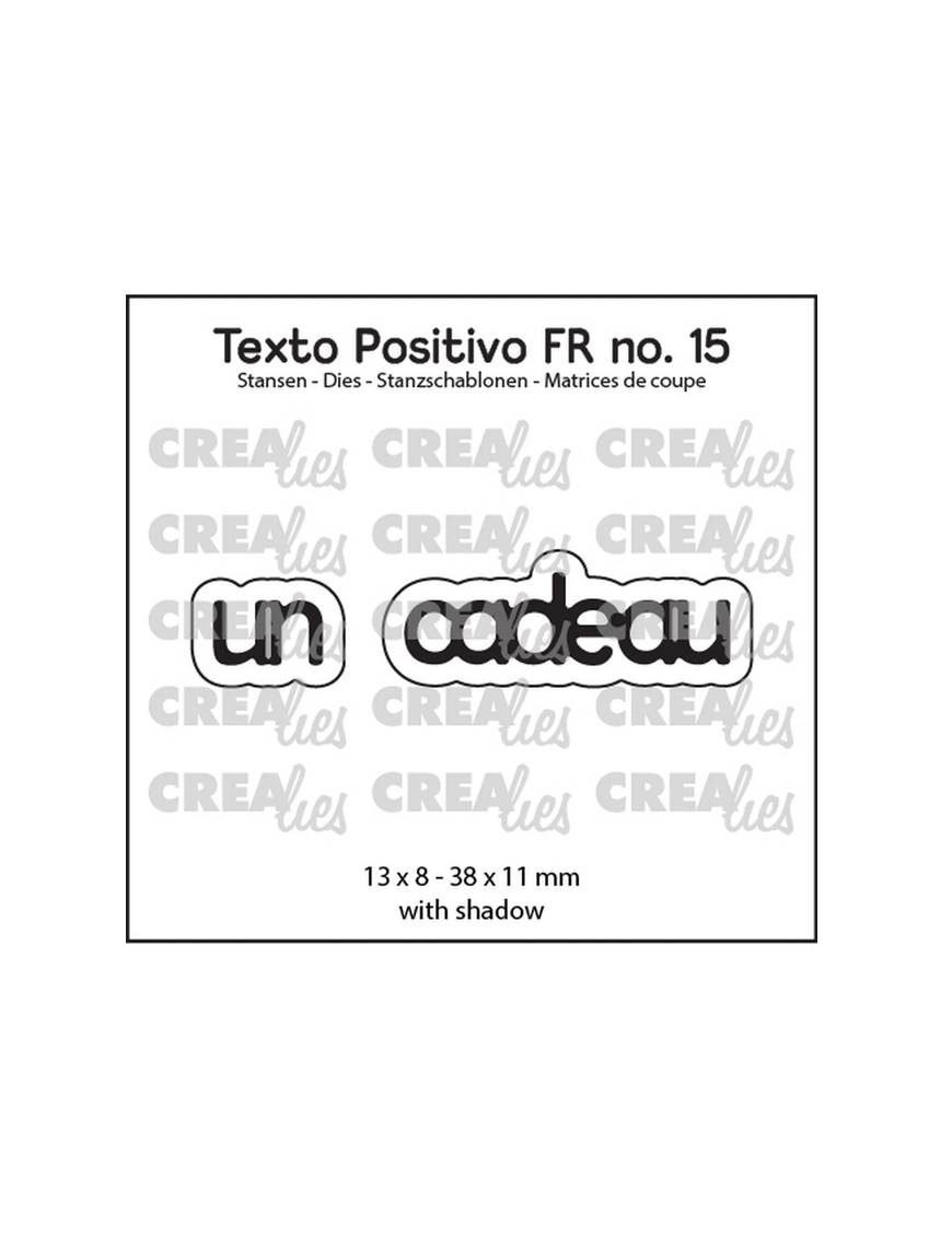 Die Crealies Texto Positivo Un cadeau POSFR15