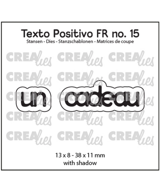 Die Crealies Texto Positivo Un cadeau POSFR15