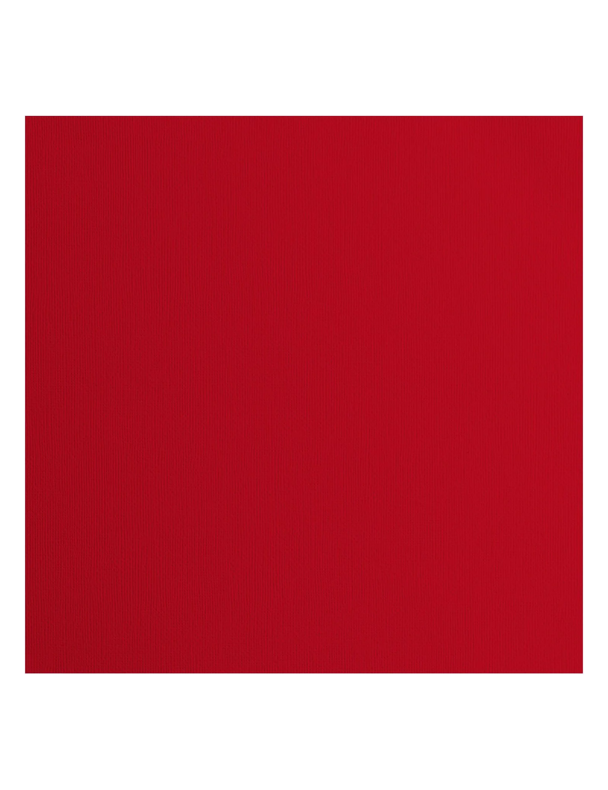 Papier cartonné Vaessen Creative 216g texturé Poppy rouge 30,5x30,5cm