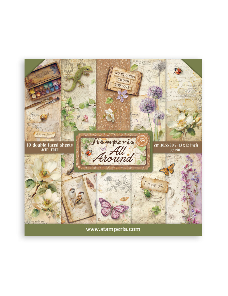 Stamperia All Around – Papier Scrapbooking 30,5 x 30,5 cm