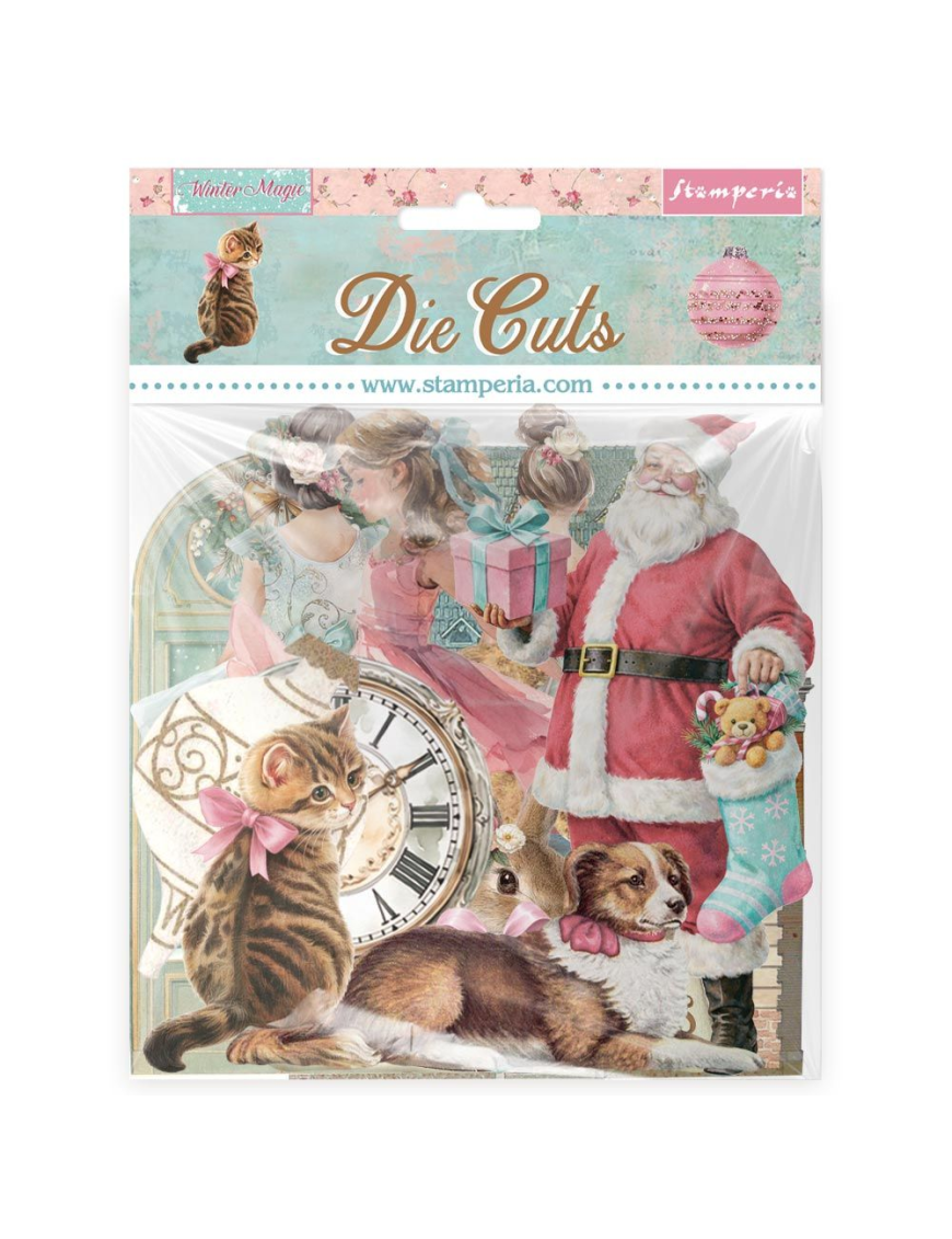 Stamperia Winter Magic Die Cuts Assorted DFLDC138 embellissements Noël