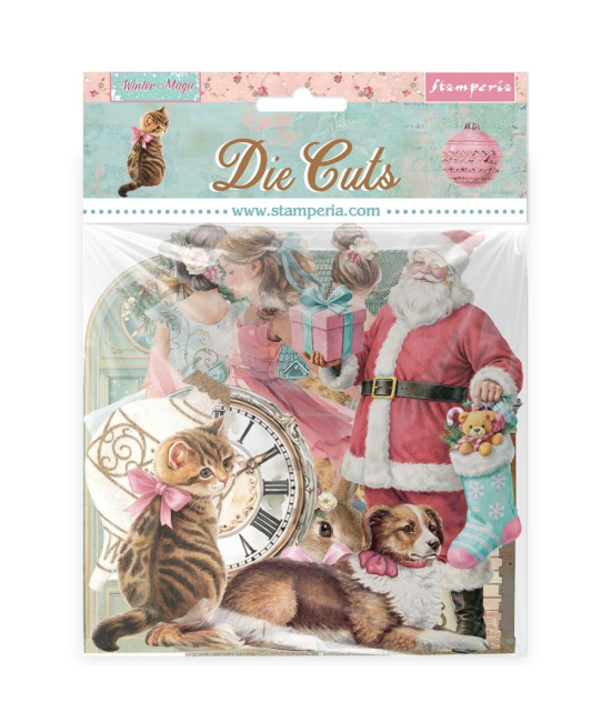 Stamperia Winter Magic Die Cuts Assorted DFLDC138 embellissements Noël