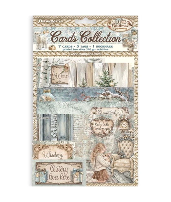 Stamperia White Christmas Cards Collection – SBCARD49