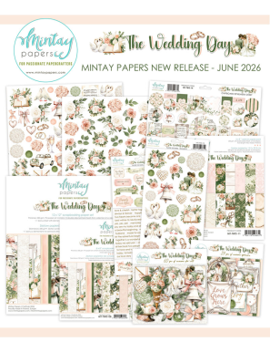 Mintay The Wedding Day – Papier Scrapbooking Mariage 30,5 x 30,5 cm