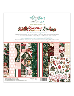 Mintay Season of Joy – Papier Scrapbooking Noël 30,5 x 30,5 cm