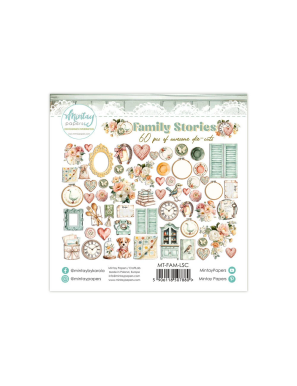 Mintay Papers Family Stories – Paper Die-Cuts 60 pièces
