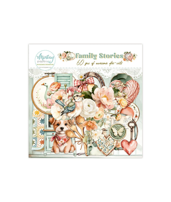 Mintay Papers Family Stories – Paper Die-Cuts 60 pièces