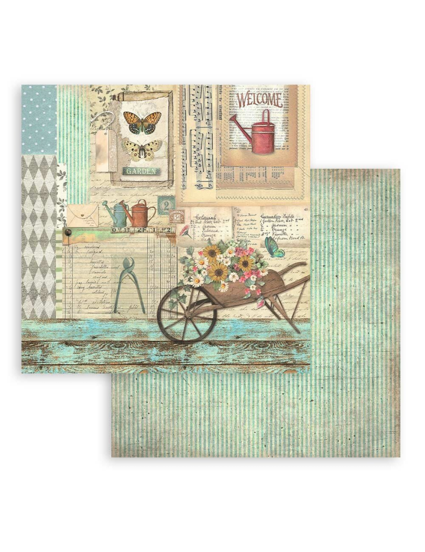 Papier Scrapbooking Garden 20x20 cm – Stamperia