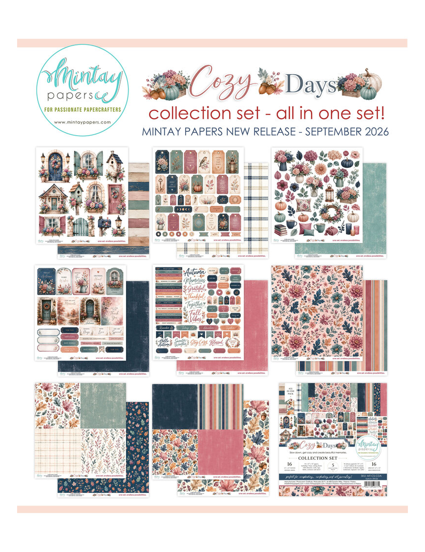 Papier Scrapbooking Cozy Days 30x30 – Mintay Papers