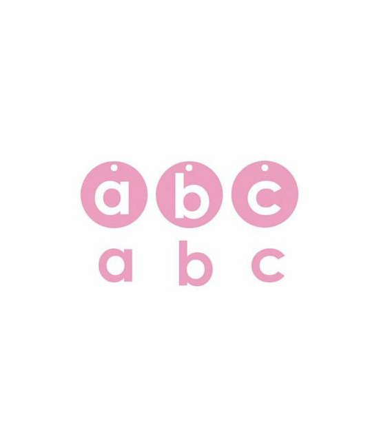 Boite de 33 chipboard alphabet adhésive PROVOCRAFT alphadots pink sorbet