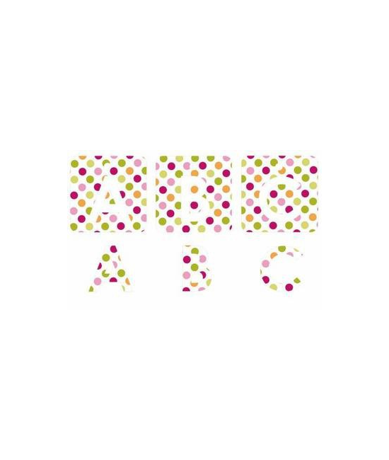 Boite de 33 chipboard alphabet adhésive PROVOCRAFT alphablock fashion forward