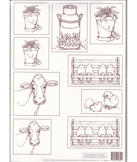 papier à découper à la ferme scrapbooking