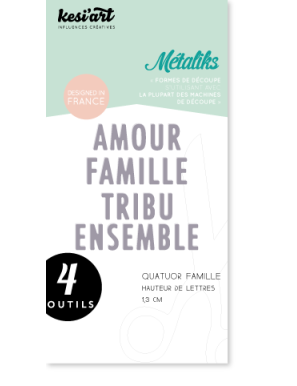 Dies de découpe Métaliks quatuor famille Kesi'art