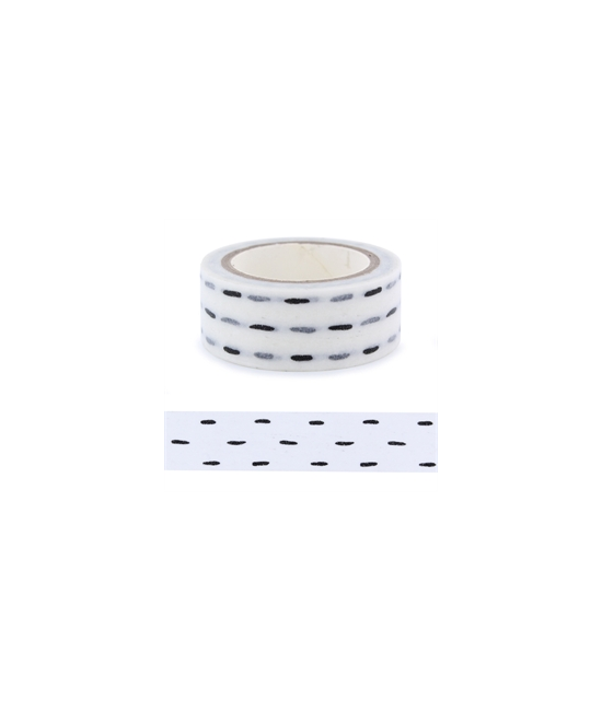 Masking tape tirets noirs La Fourmi 15mm x 5m