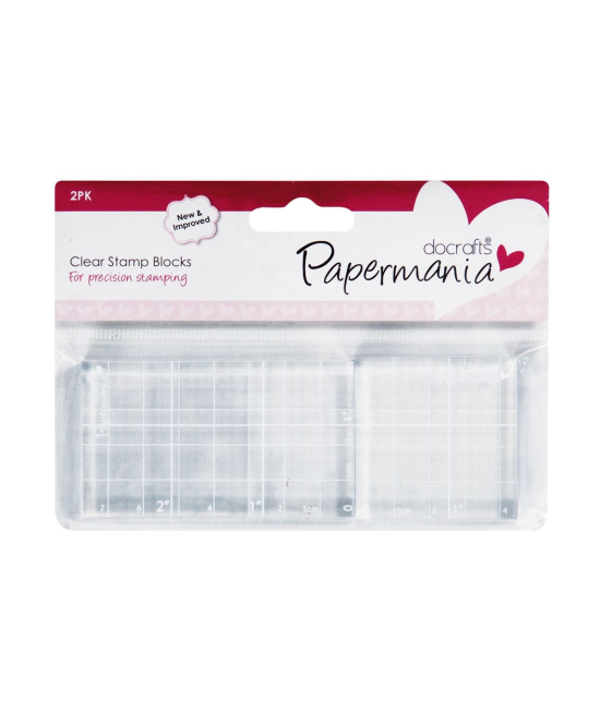 2 blocs acrylique pour tampons clear et non montés DOCRAFTS