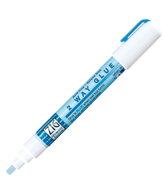 stylo colle repositionnable ou permanente ZIG  2 way glue