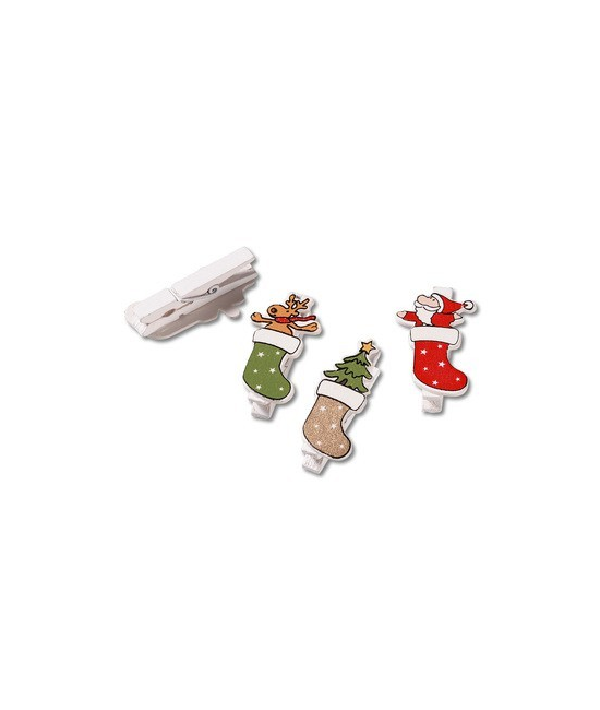 pince à linge chaussettes de Noël