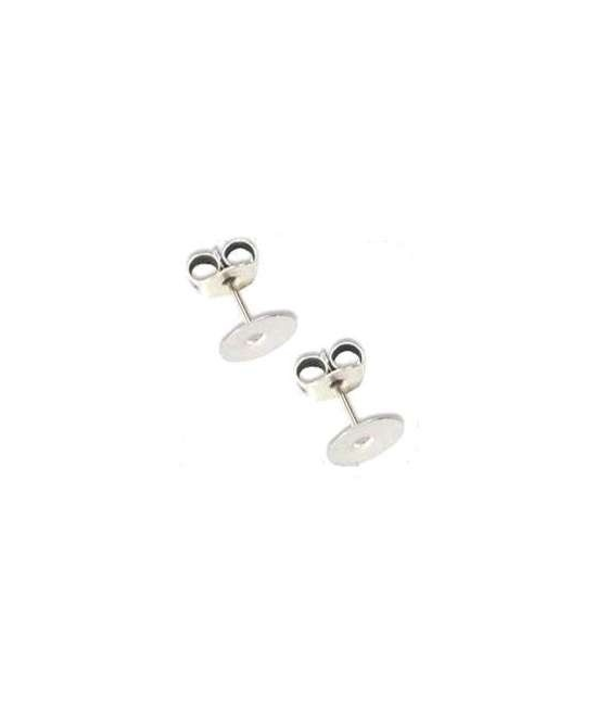 boucle d'oreilles plate argenté
