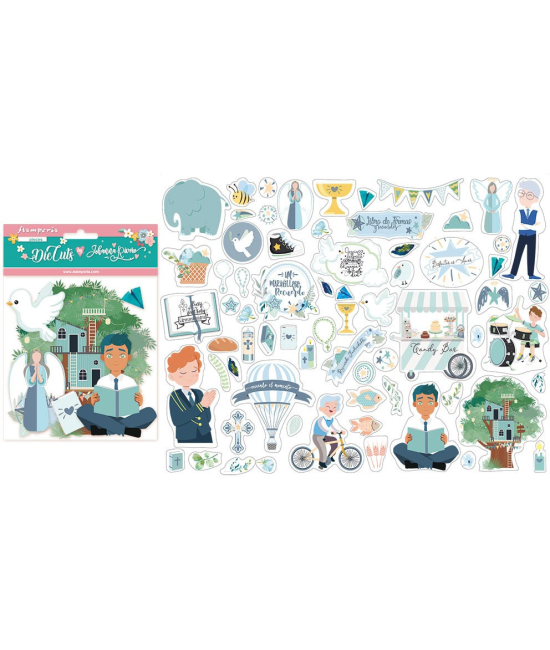 66 die cuts Stamperia Mi primera illusion nino