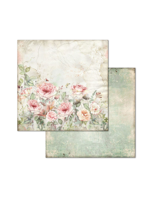 Pochette de 10 feuilles recto verso House of roses Stamperia