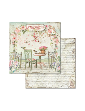 Pochette de 10 feuilles recto verso House of roses Stamperia