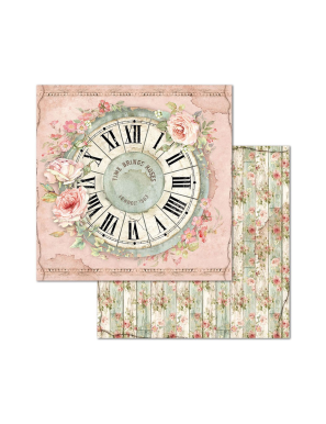 Pochette de 10 feuilles recto verso House of roses Stamperia