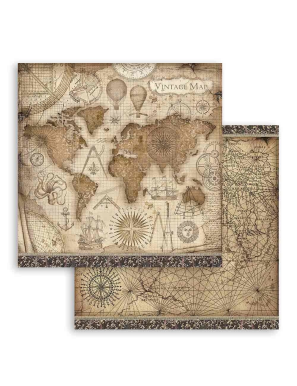 Pochette de 10 feuilles recto verso Sir vagabond Stamperia