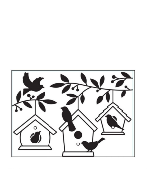 Die classeur d'embossage maisons d'oiseaux dans les arbres